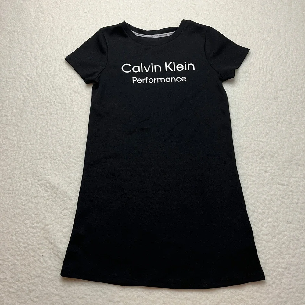 Calvin Klein Performance Black Short Sleeve Crew Neck‎ Dress Youth M M 8 10
